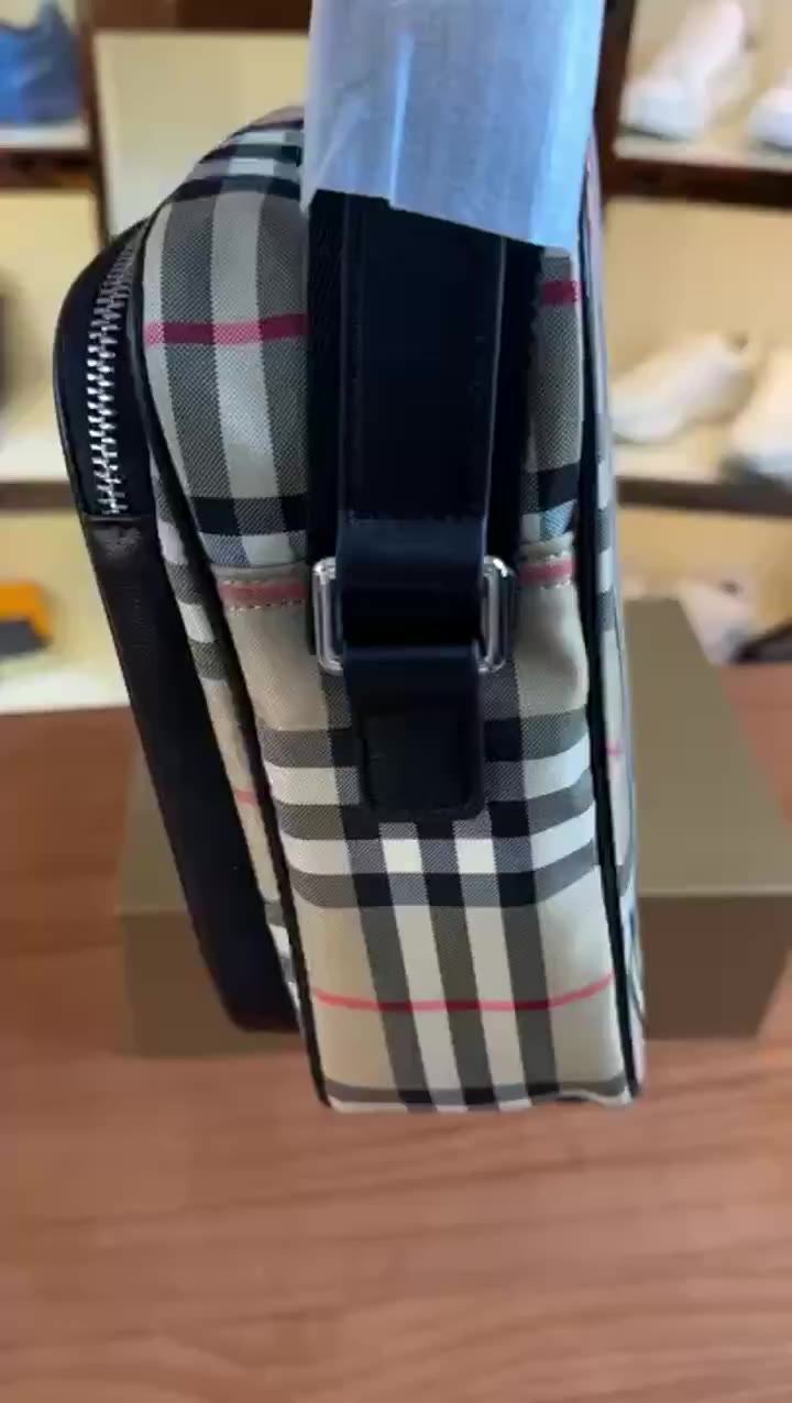 Burberry Brown And Beige Checked Bag video preview